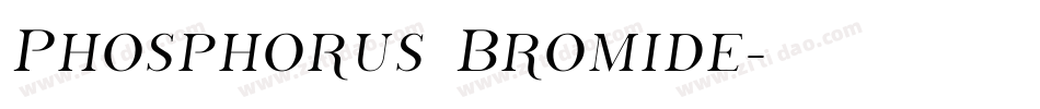 Phosphorus Bromide字体转换
